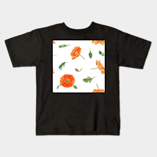 Watercolor poppies Kids T-Shirt